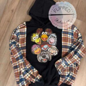 Fraggle Rock Upcycled - Flipped Stitches Hoodie